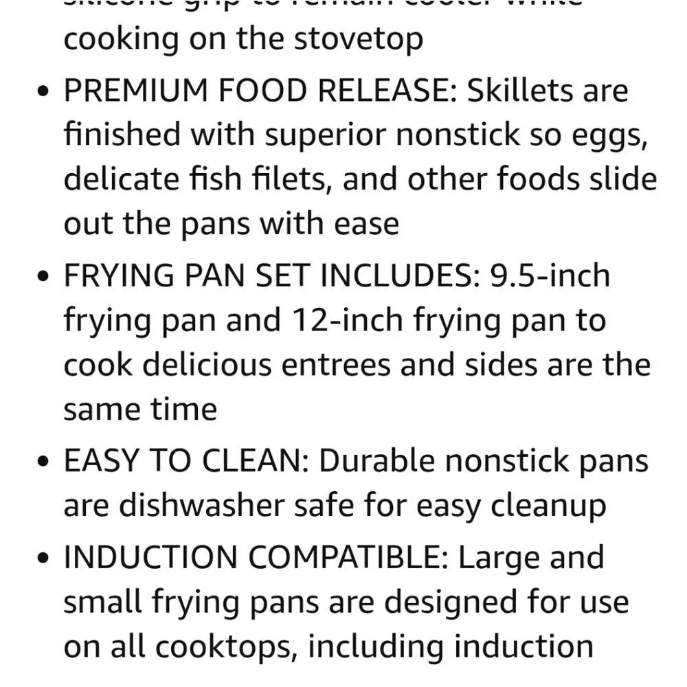 KitchenAid Stainless Steel Non-Stick Frying‎ Pan/Skillet Cookware Set